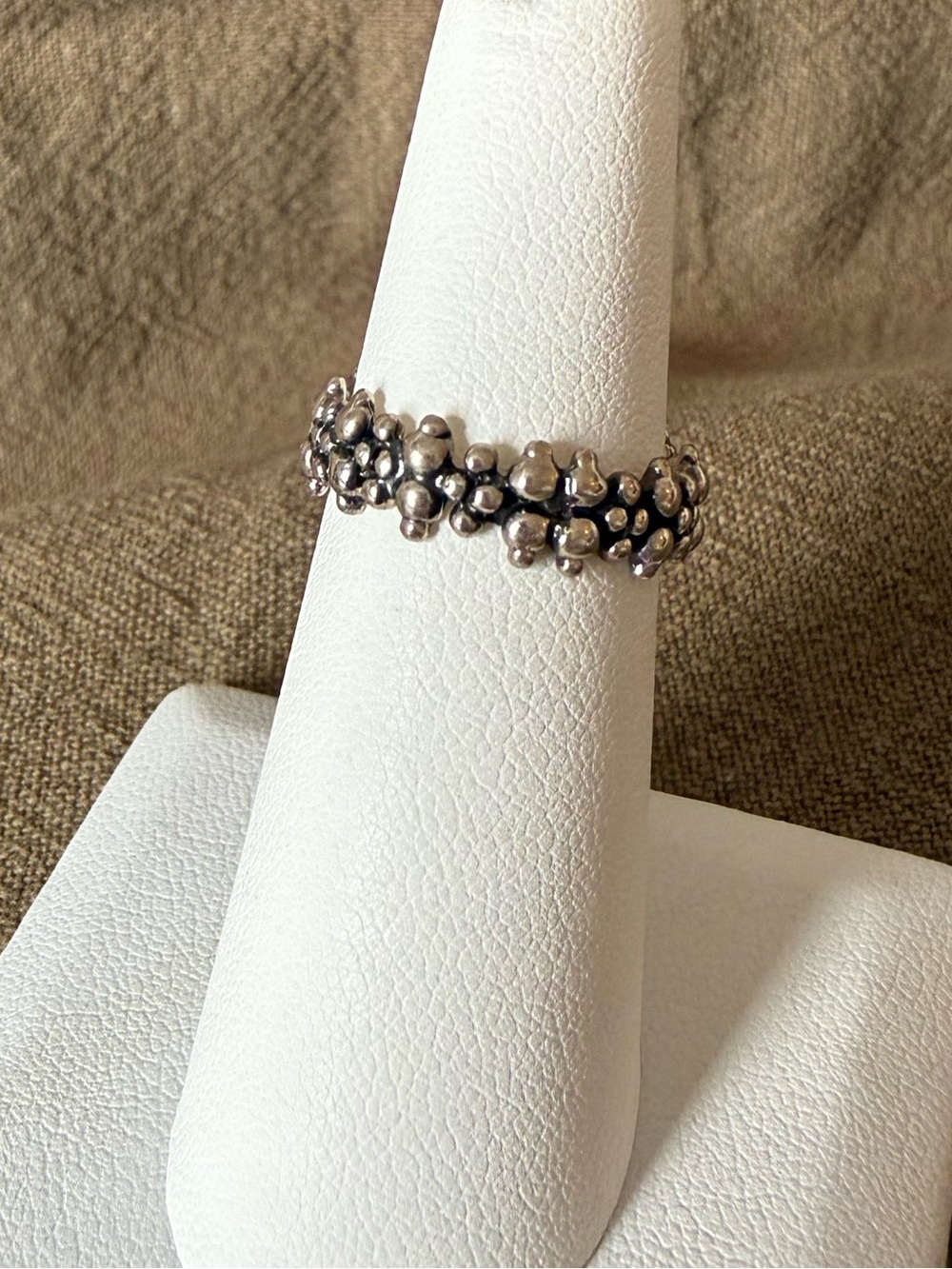 Sterling Silver Ring - Beaded Design